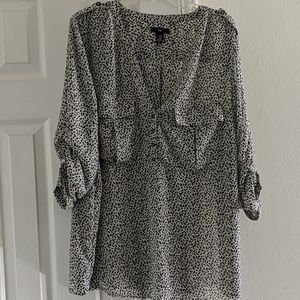 Gap XXL sheer leopard print blouse